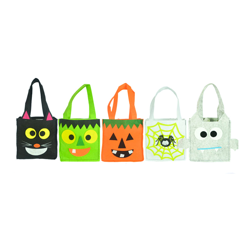 Sacs de fête d'Halloween, sacs cadeaux d'Halloween non tissés, sacs de fête d'Halloween Trick or Treat Sacs de citrouille fantôme de chat, sacs de bonbons d'Halloween pour enfants anniversaire Halloween Party Favors