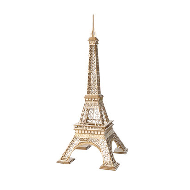 Jouets d'assemblage en bois de la Tour Eiffel jouet adulte modèle jouets 3D stéréoscopique