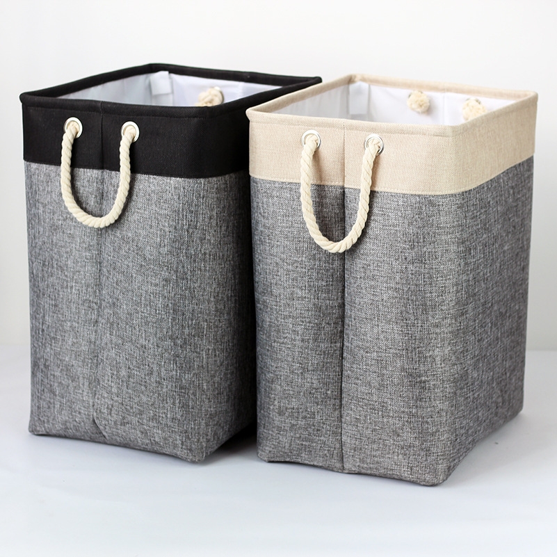 Panier à linge pliable, panier de rangement avec sac de doublure amovible pour l'organisation des vêtements et des jouets, tissus non tissés