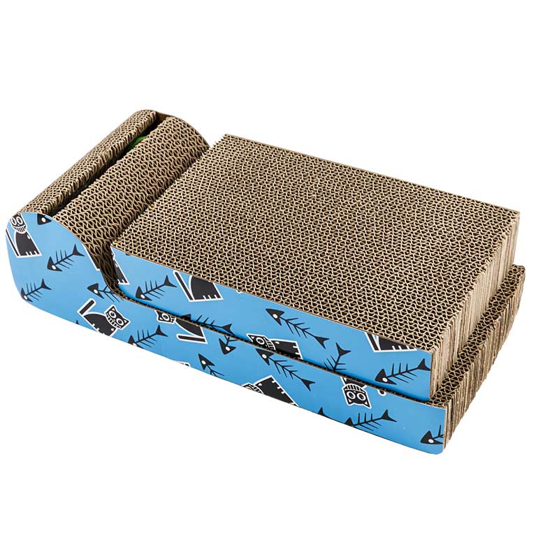 PrimePets Cat Scratcher Couch, lit en carton ondulé recyclé pour chat, chaise longue pour chat