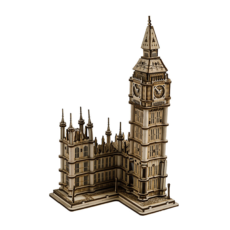 Big Ben architecture britannique puzzle en bois physique re-gravé