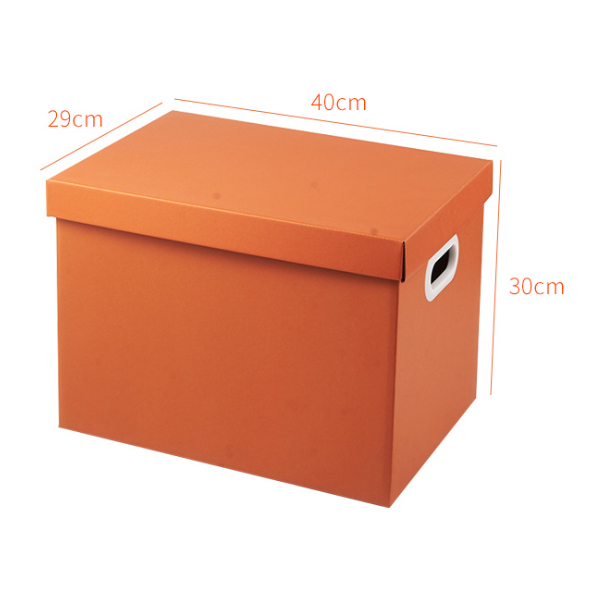 Bankers Box couleur Twilight Orange avec couvercle amovible et poignées de protection boîte de rangement en papier kraft recyclable de différentes tailles