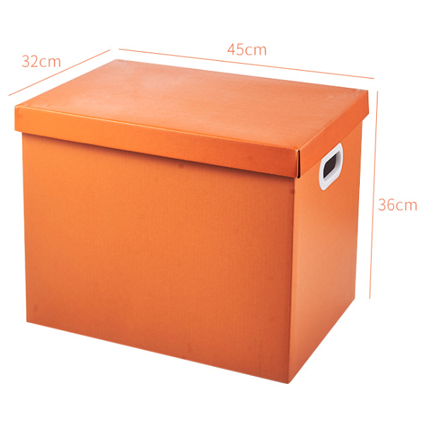 Bankers Box couleur Twilight Orange avec couvercle amovible et poignées de protection boîte de rangement en papier kraft recyclable de différentes tailles