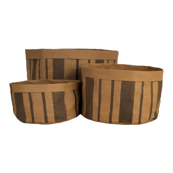 Pot de fleurs en papier kraft lavable - Couvercle de pot de fleur en papier kraft pliable écologique, sac de rangement multifonctionnel pour la cuisine, la salle de bain, la maison