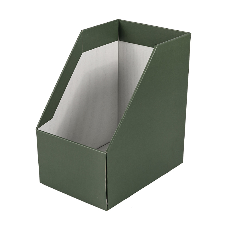 Boîte de porte-fichiers vert clair/vert foncé/support de livre papier kraft des boîtes séparées peuvent être assemblées