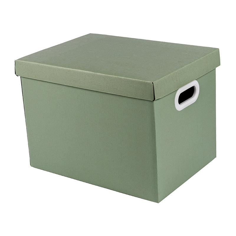 Boîte Bankers Box coloris vert thé avec couvercle amovible et poignées de protection boîte de rangement en papier kraft recyclable de différentes tailles