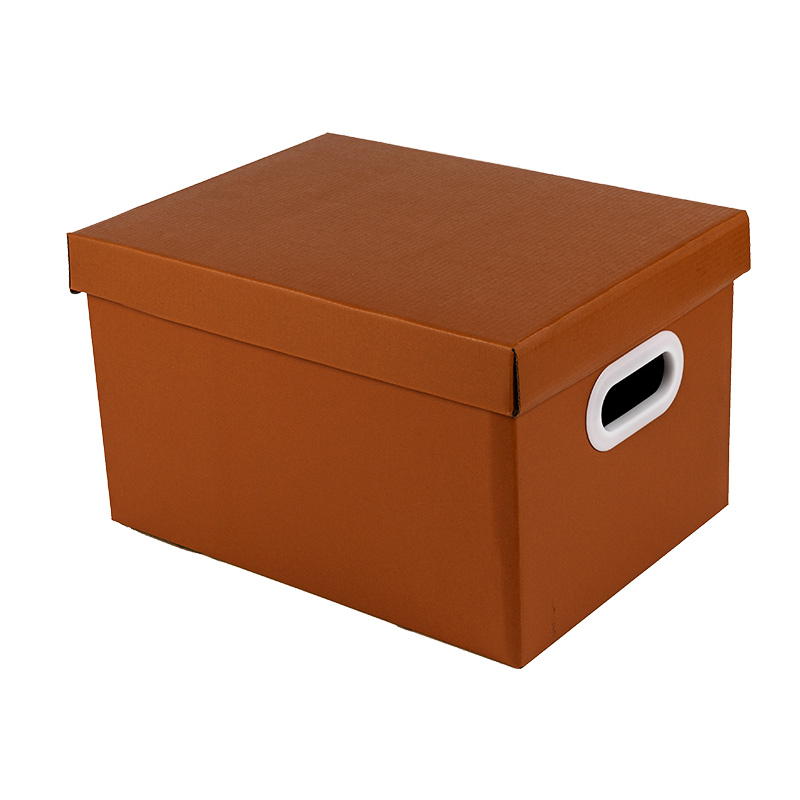 Bankers Box couleur Twilight Orange avec couvercle amovible et poignées de protection boîte de rangement en papier kraft recyclable de différentes tailles