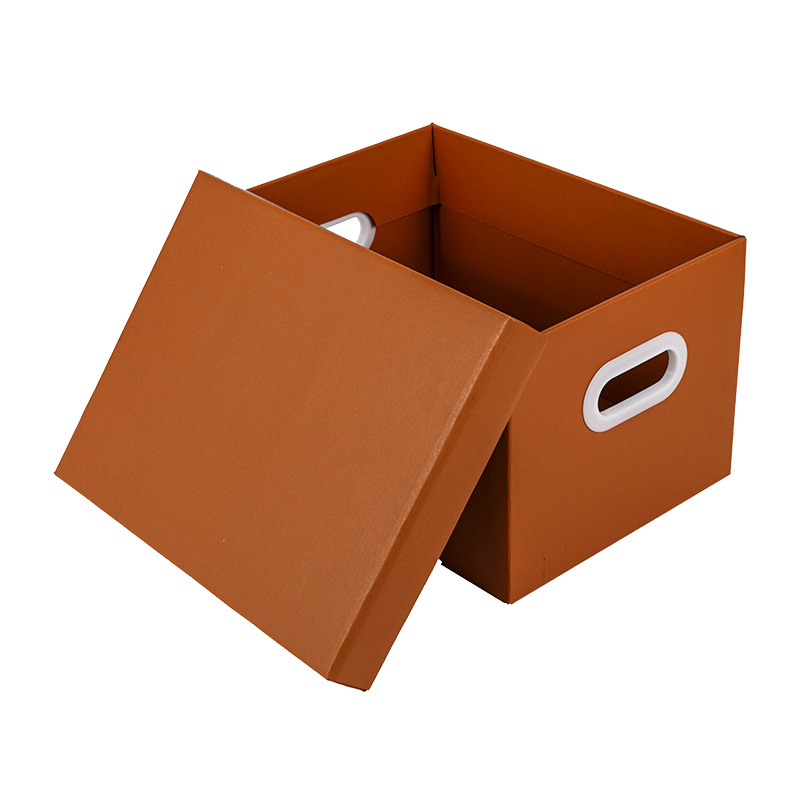 Bankers Box couleur Twilight Orange avec couvercle amovible et poignées de protection boîte de rangement en papier kraft recyclable de différentes tailles