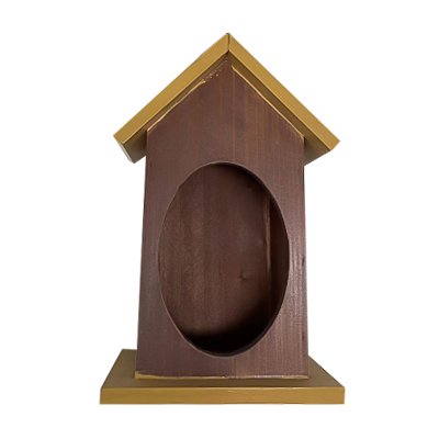 Maison d'oiseau de couleur simple en bois de nature pour le matériel écologique extérieur de DIY