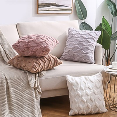 Housse de coussin au toucher doux Plusieurs tailles et couleurs Support de style moderne Personnaliser pour la décoration de la maison