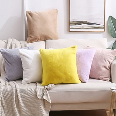 Housse de coussin au toucher doux Plusieurs tailles et couleurs Support de style moderne Personnaliser pour la décoration de la maison