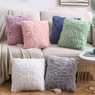 Housse de coussin au toucher doux Plusieurs tailles et couleurs Support de style moderne Personnaliser pour la décoration de la maison