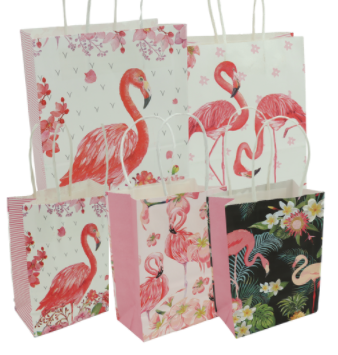 Sac cadeau de tous les jours - Motifs de flamants roses